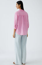 Wild Orchid Collared Linen Blouse