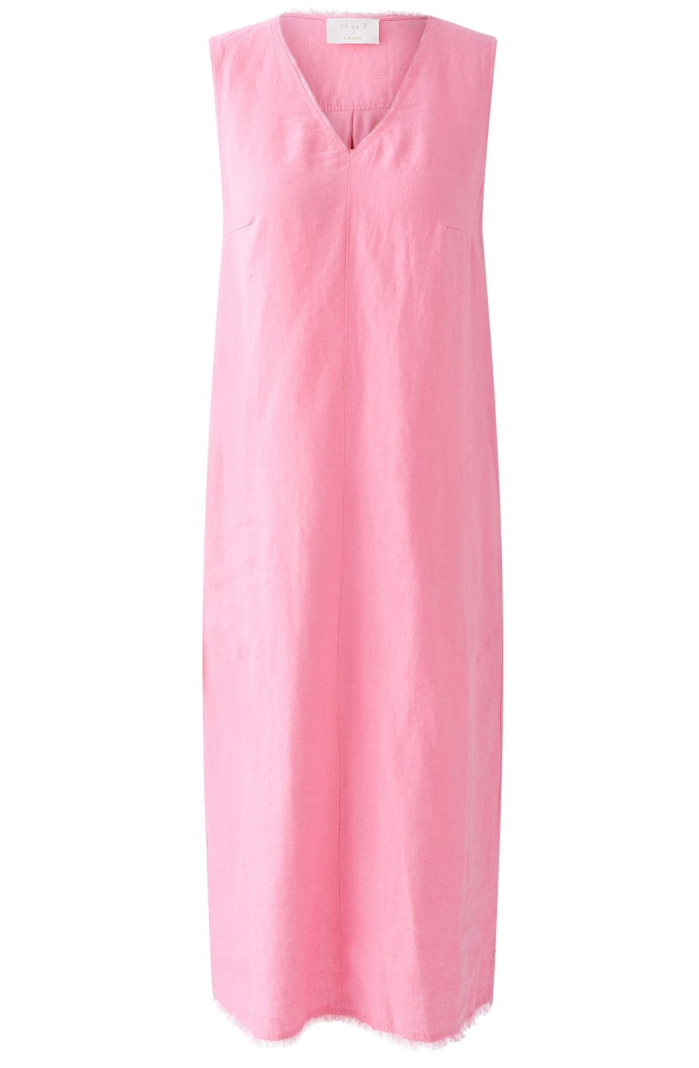 Wild Orchid Jersey Back Linen Dress