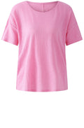 Wild Orchid Linen Round Neck T Shirt