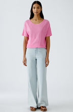 Wild Orchid Linen Round Neck T Shirt