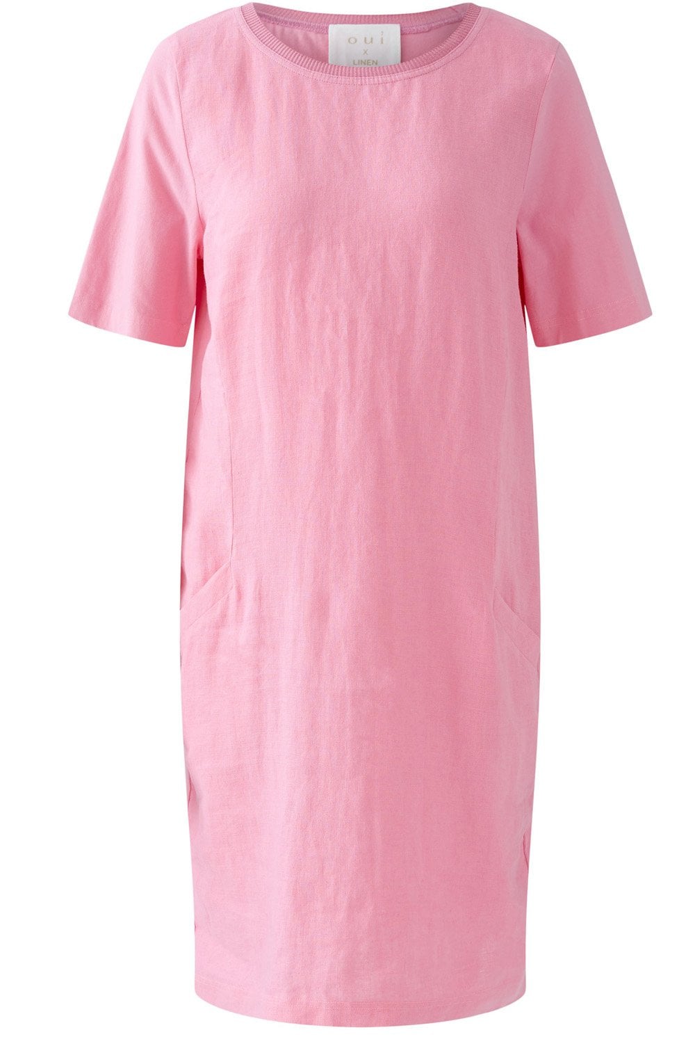 Wild Orchid Short Sleeved Linen Dress
