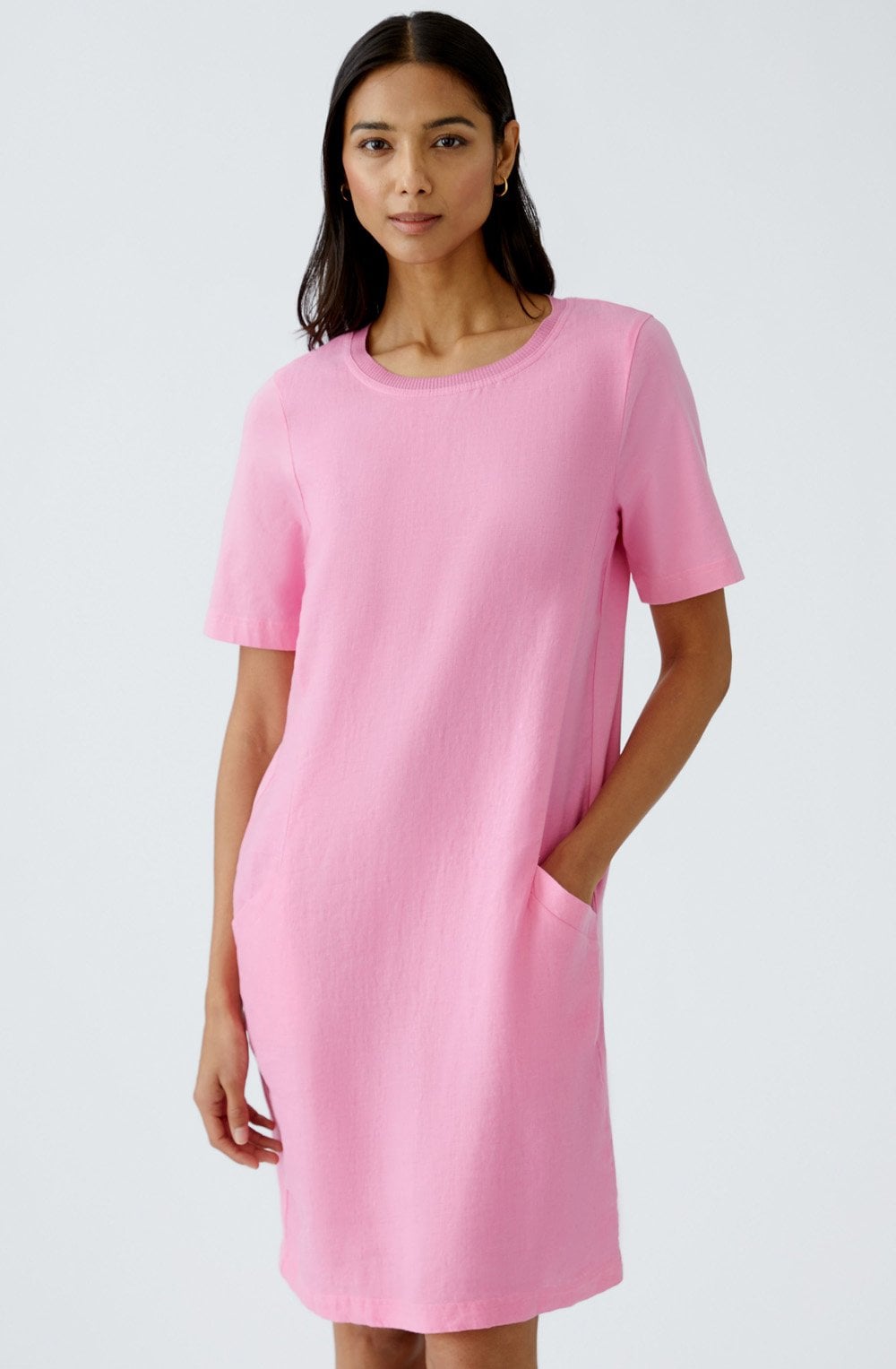 Wild Orchid Short Sleeved Linen Dress