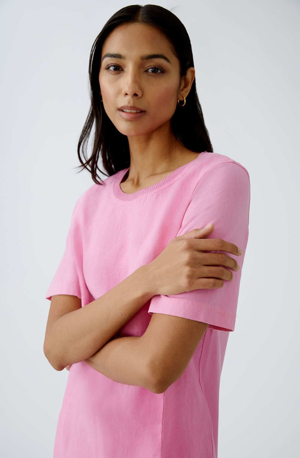 Wild Orchid Short Sleeved Linen Dress
