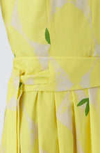 Yellow and Stone Lemon Sleeveless Midi Dress