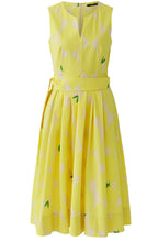Yellow and Stone Lemon Sleeveless Midi Dress
