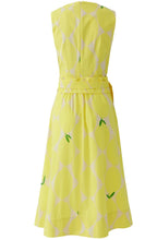 Yellow and Stone Lemon Sleeveless Midi Dress