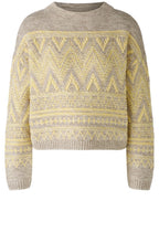 Yellow and Taupe Shortened Jumper
