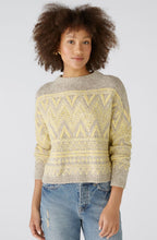 Yellow and Taupe Shortened Jumper