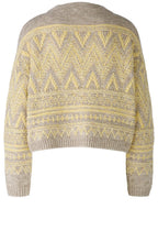 Yellow and Taupe Shortened Jumper