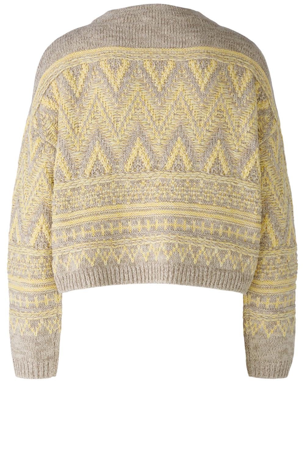 Yellow and Taupe Shortened Jumper