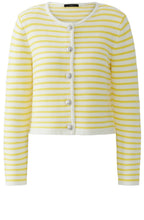 Yellow and White Striped Cardigan