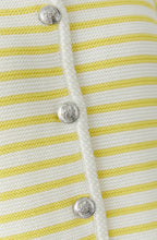 Yellow and White Striped Cardigan