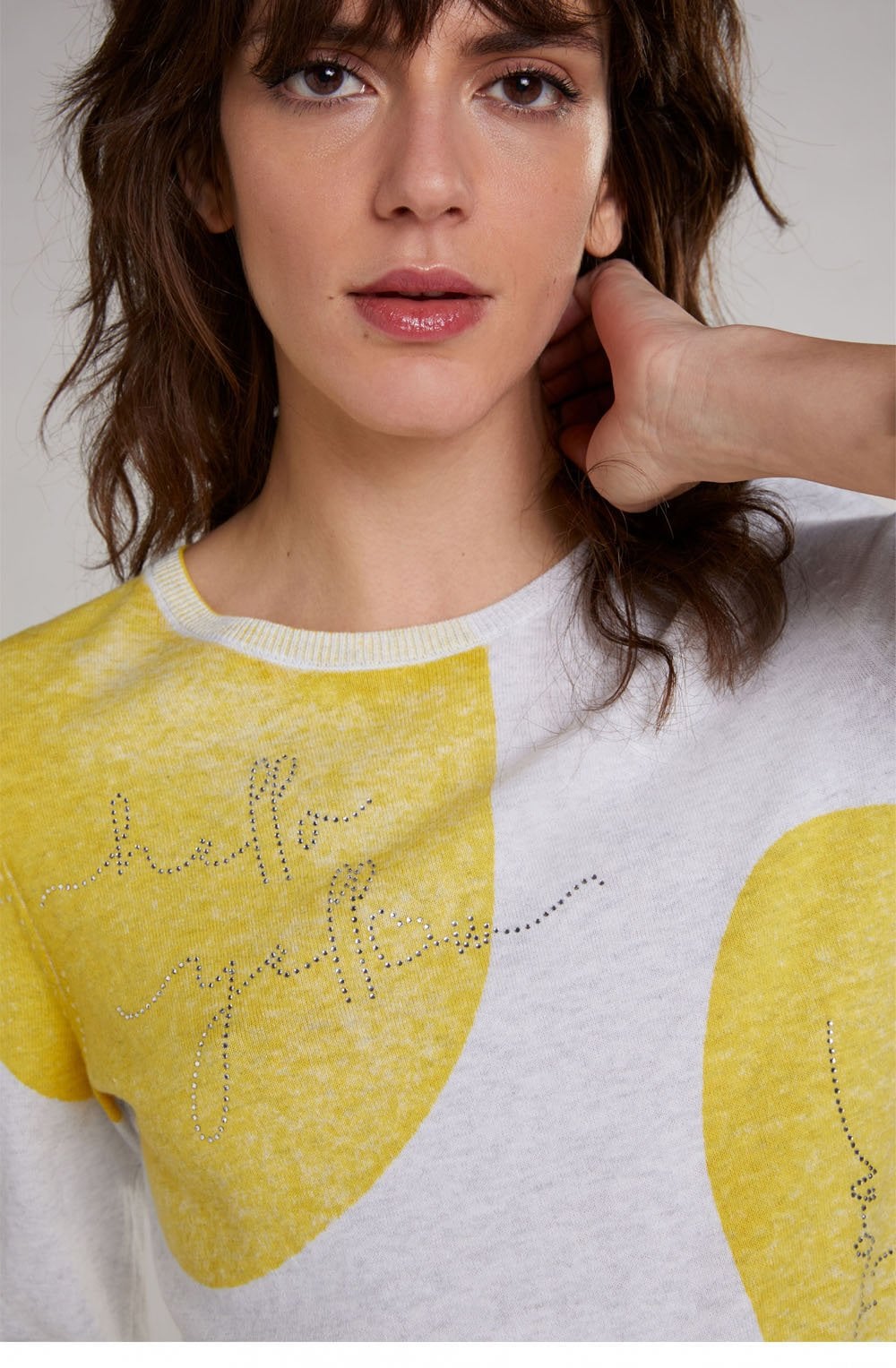 Yellow Circular Design Jumper