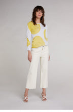 Yellow Circular Design Jumper