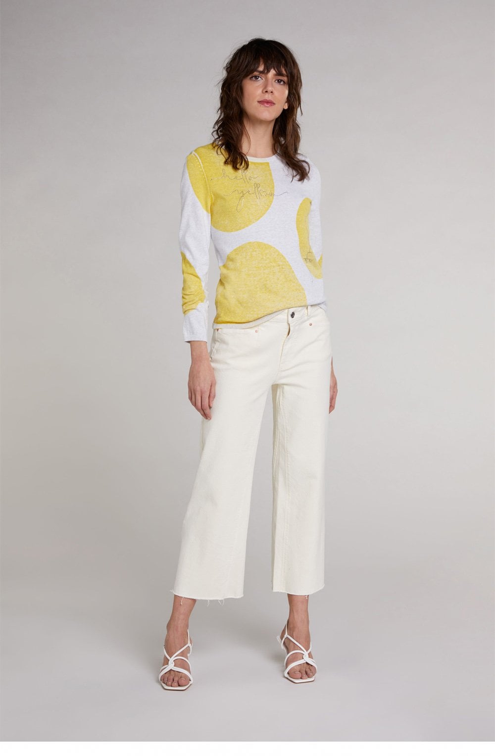 Yellow Circular Design Jumper