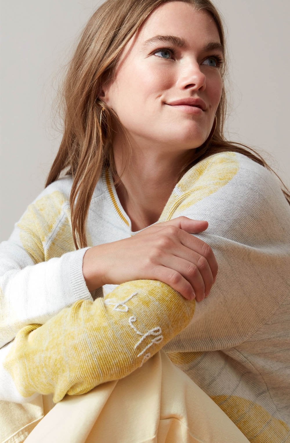 Yellow Circular Design Jumper
