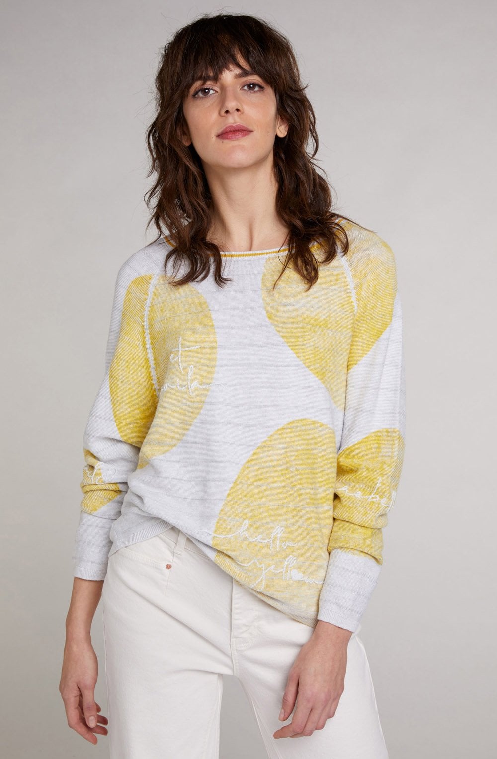 Yellow Circular Design Jumper