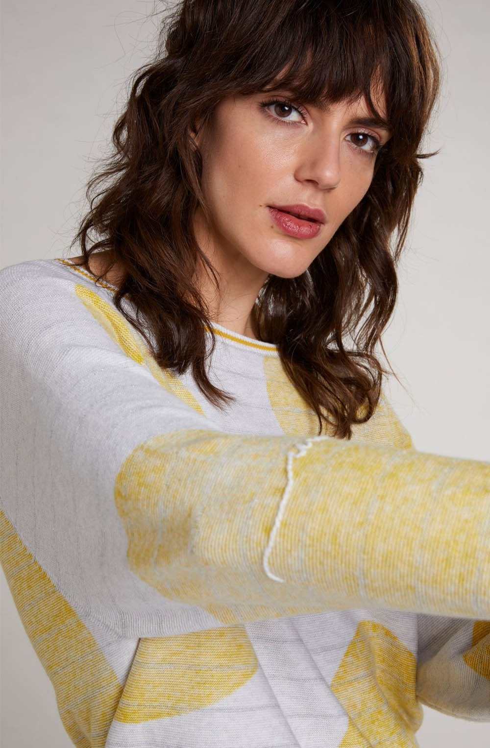 Yellow Circular Design Jumper