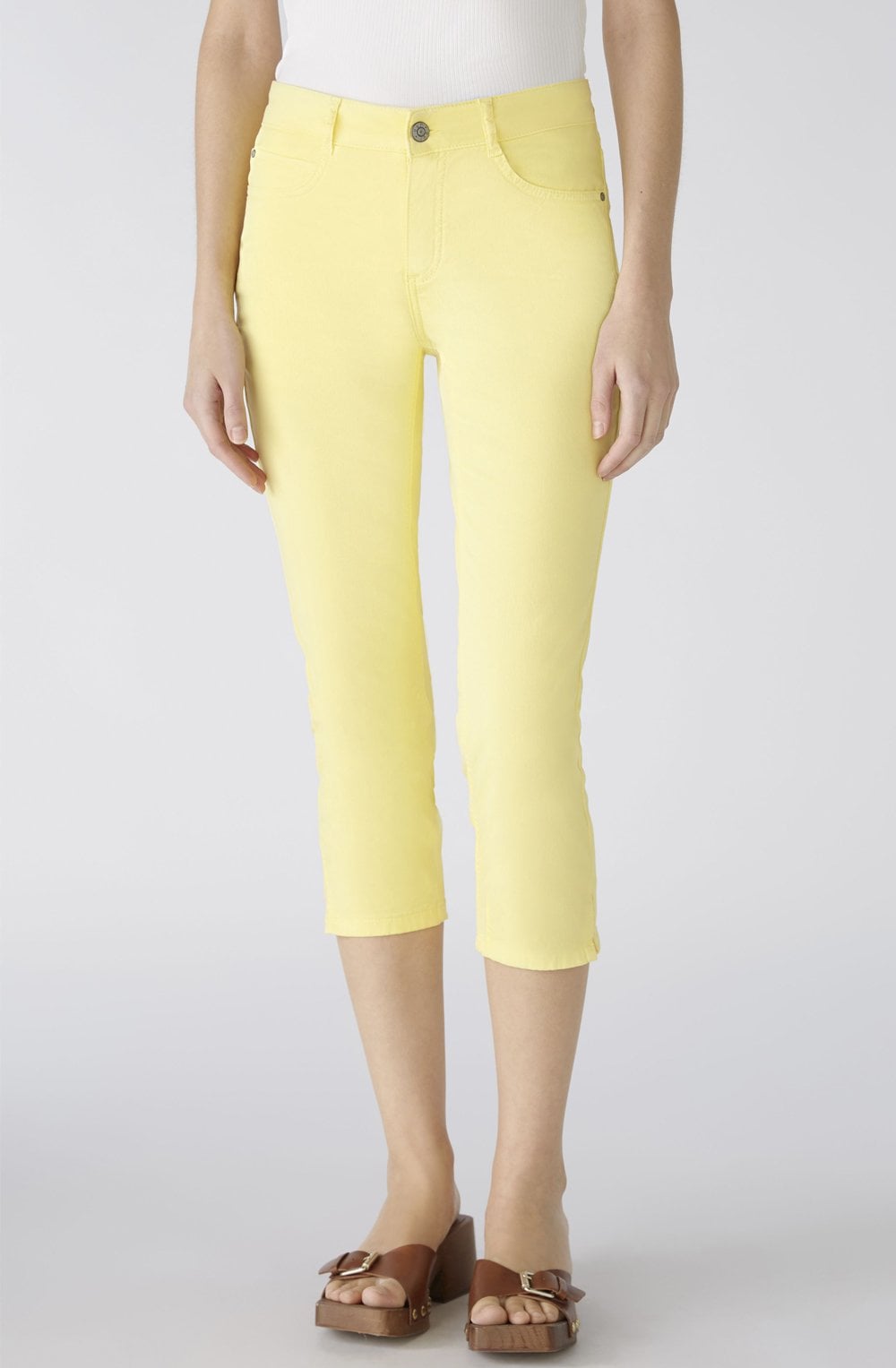 Yellow Cropped Skinny Jeans
