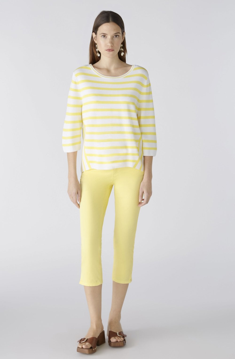 Yellow Cropped Skinny Jeans
