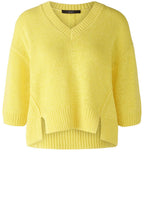 Yellow Ribbon Knitted V Neck Top