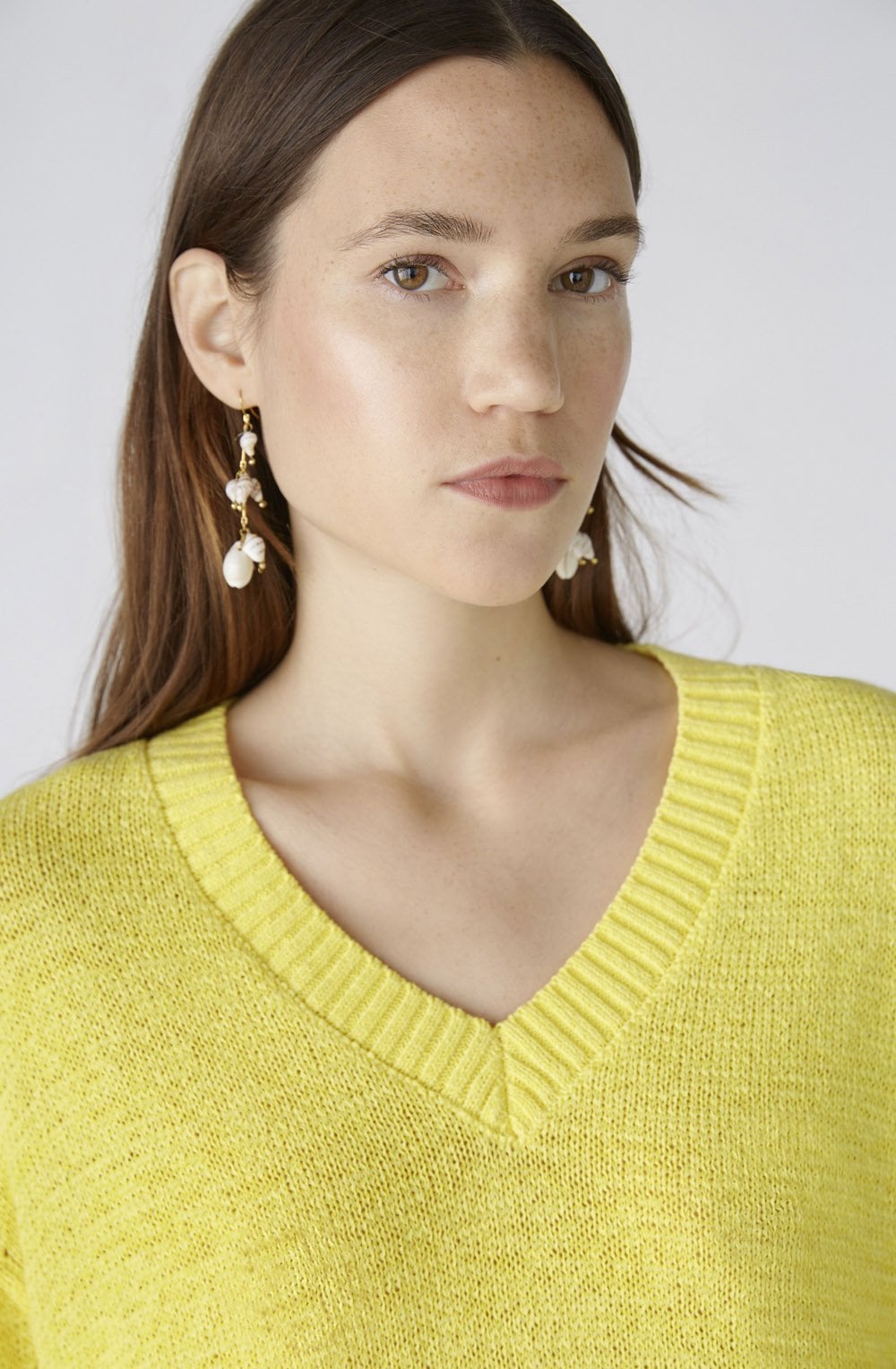 Yellow Ribbon Knitted V Neck Top