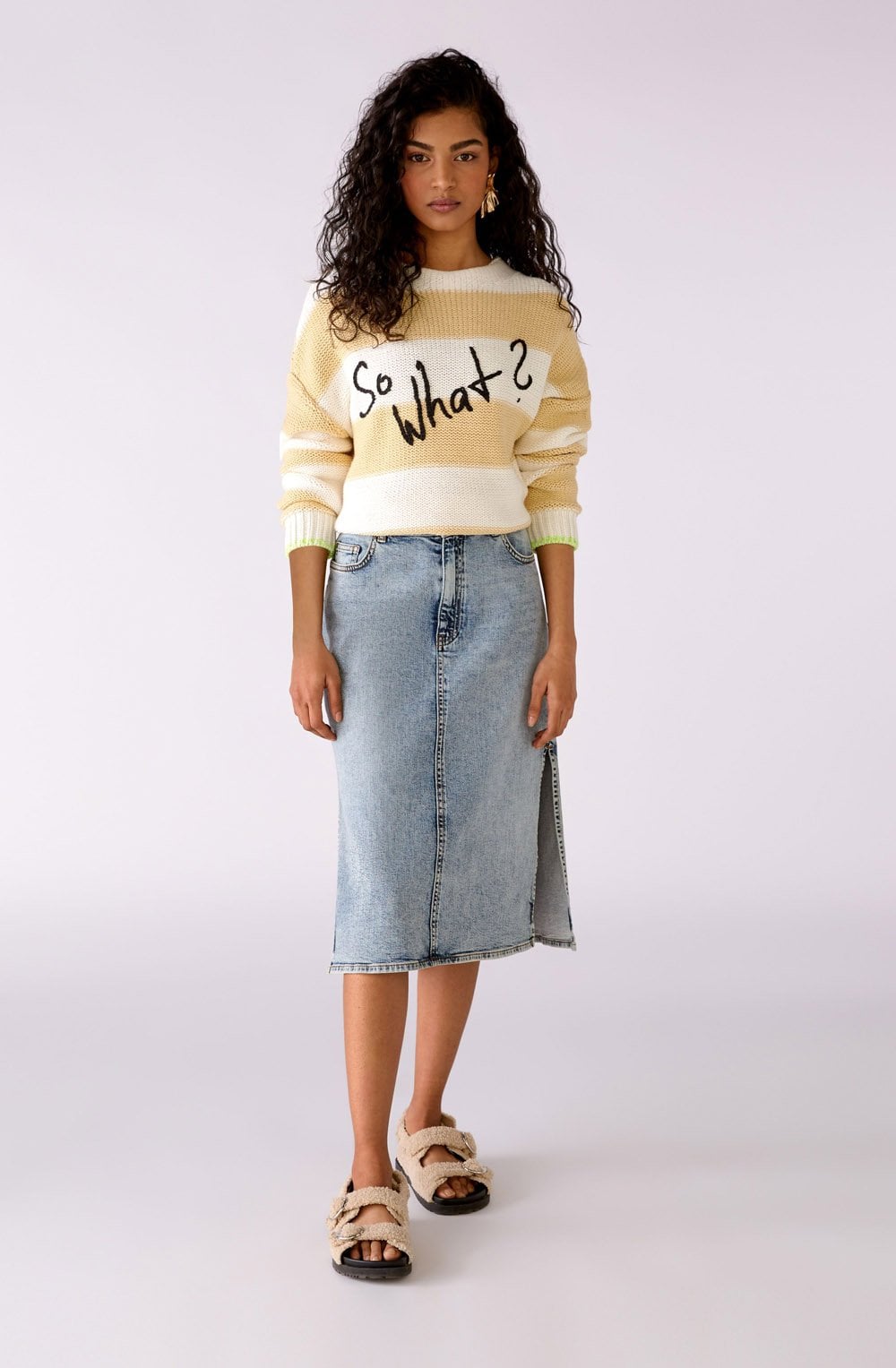 Yellow & White Stripe Jumper