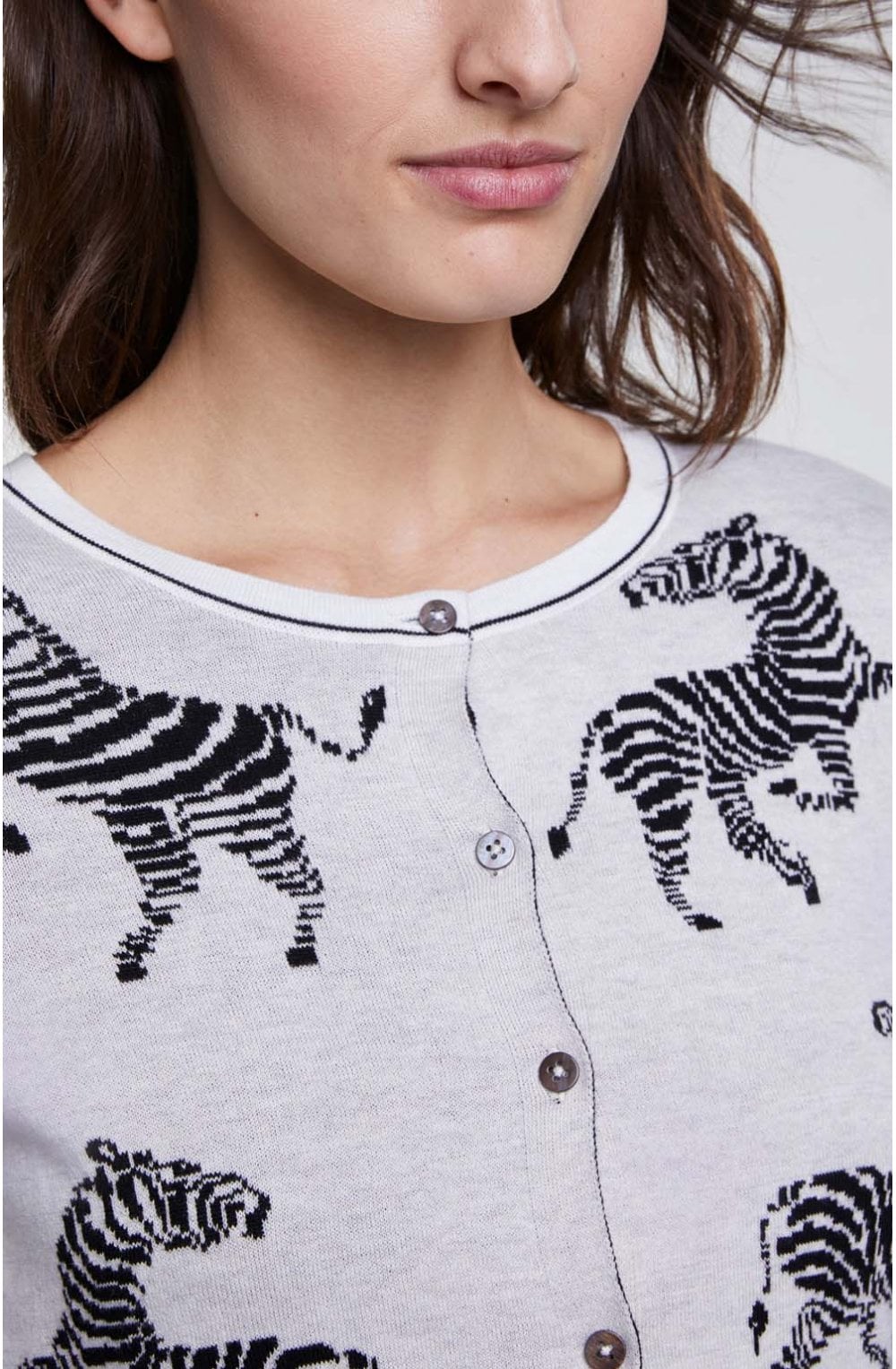 Zebra Design Cardigan