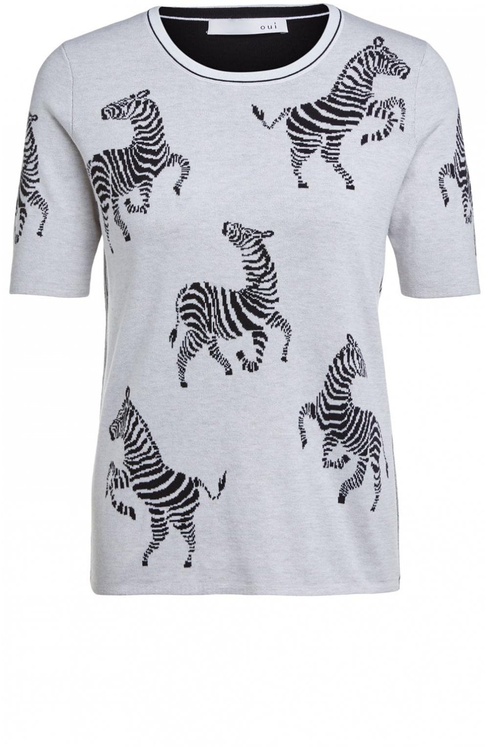 Zebra Design Knit Jumper