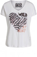 Zebra Heart Design T Shirt