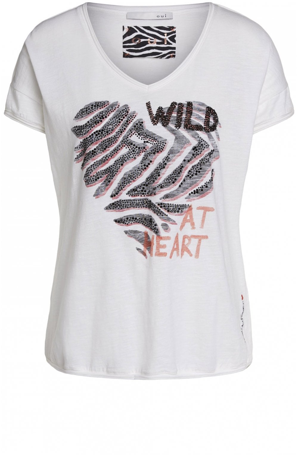 Zebra Heart Design T Shirt