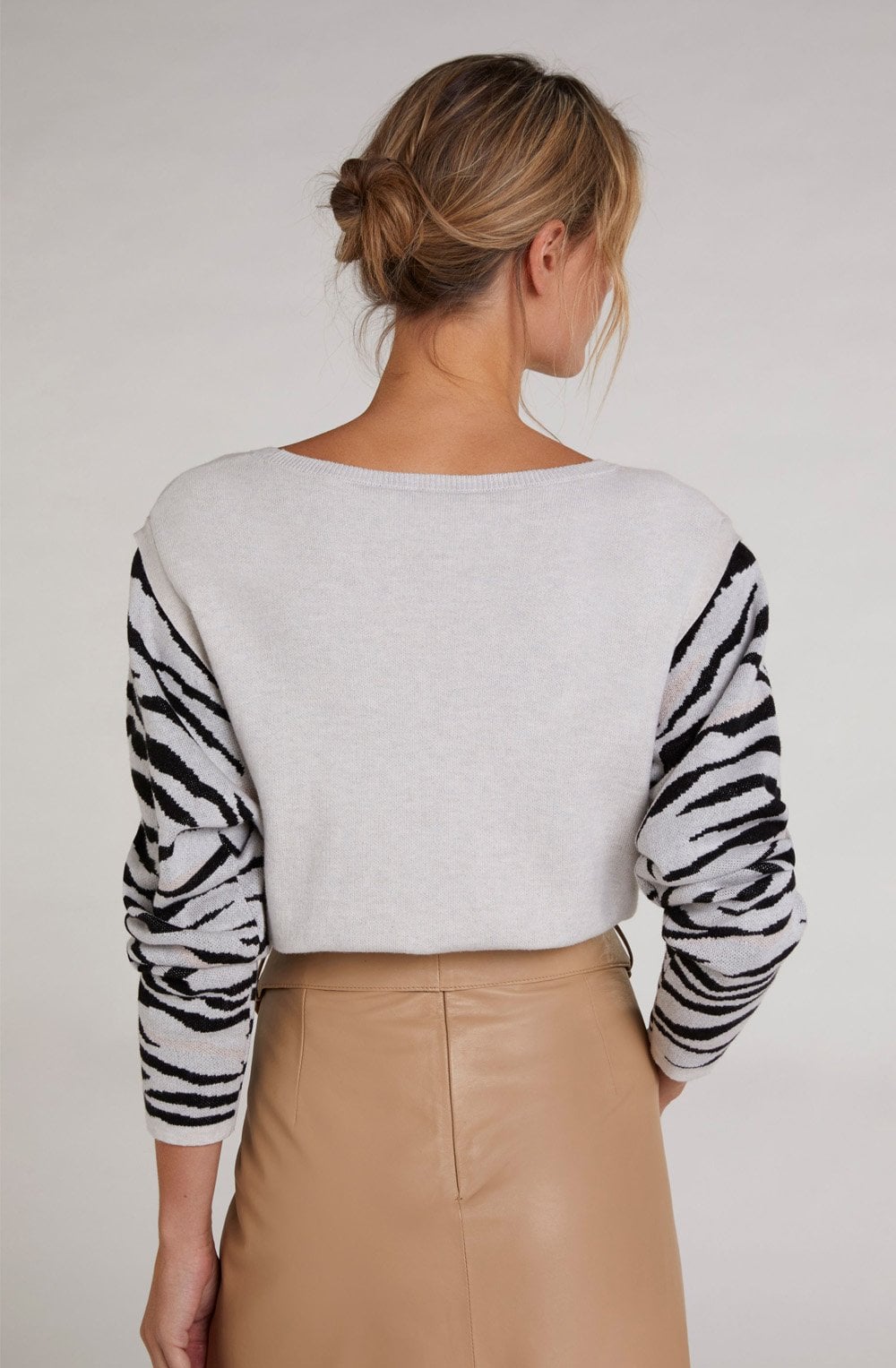 Zebra Print Detailed Jumper