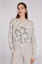 Zebra Print Floral Design Jumper