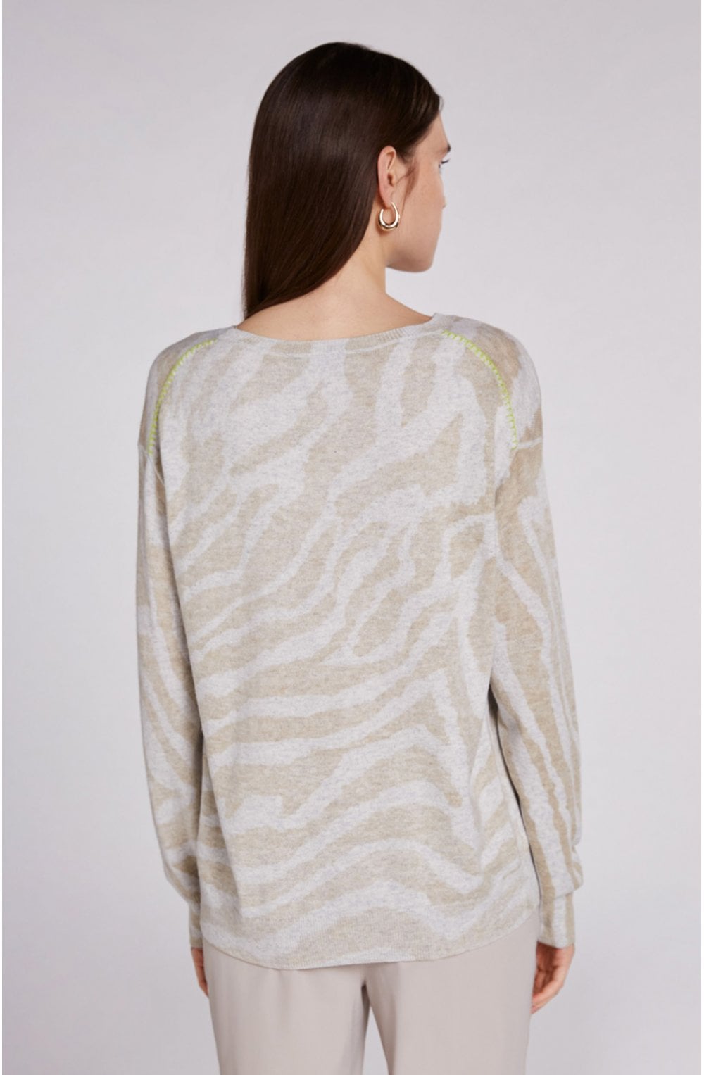 Zebra Print Floral Design Jumper