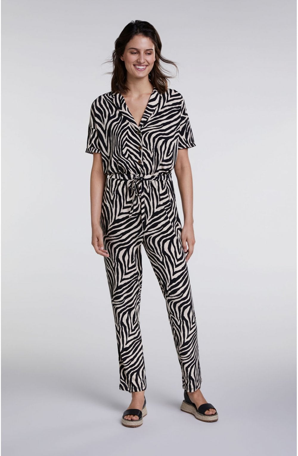 Zebra Print Jumpsuit