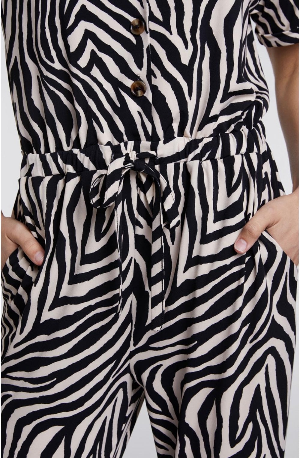Zebra Print Jumpsuit