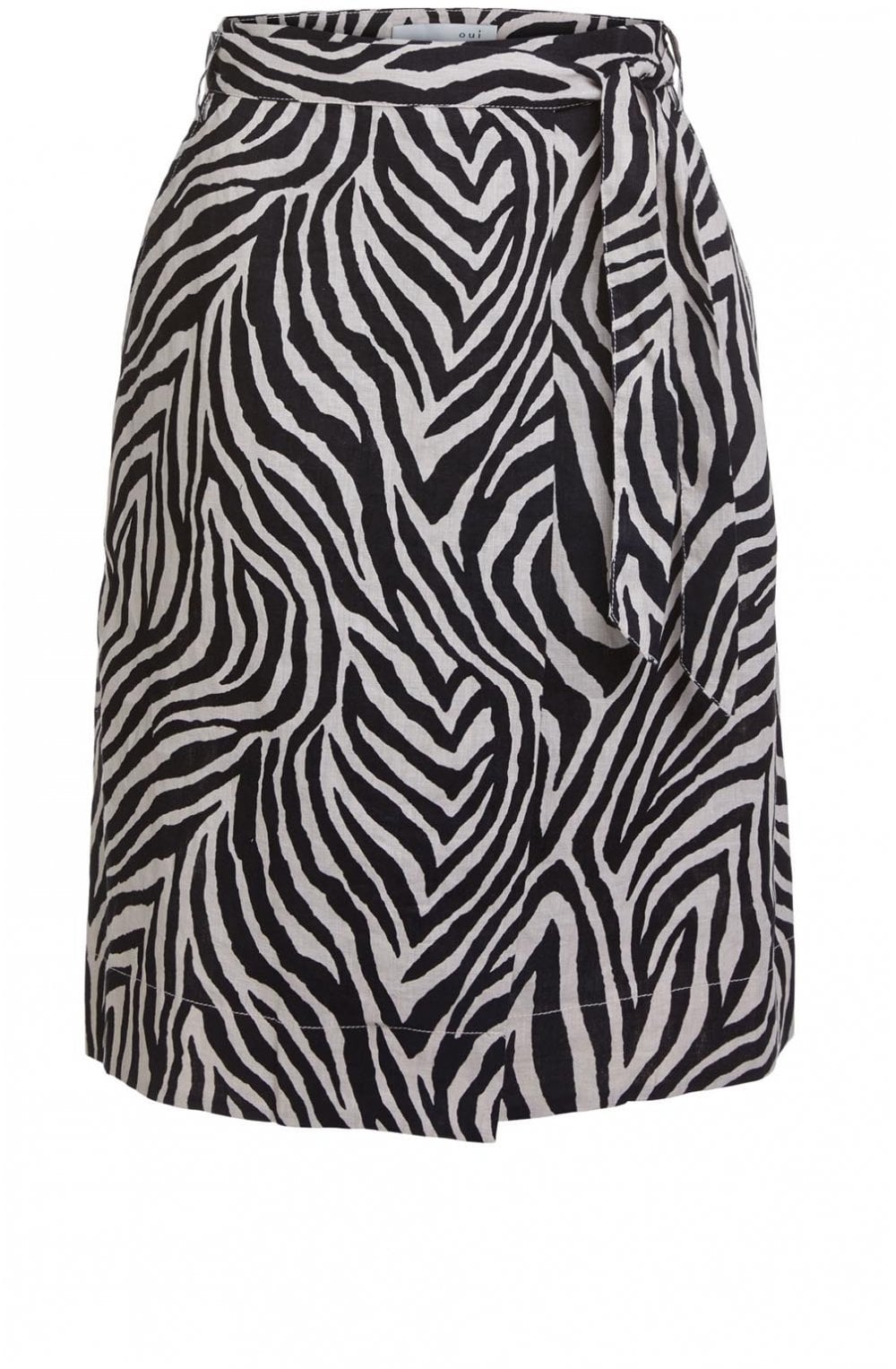 Zebra Print Wrap Skirt