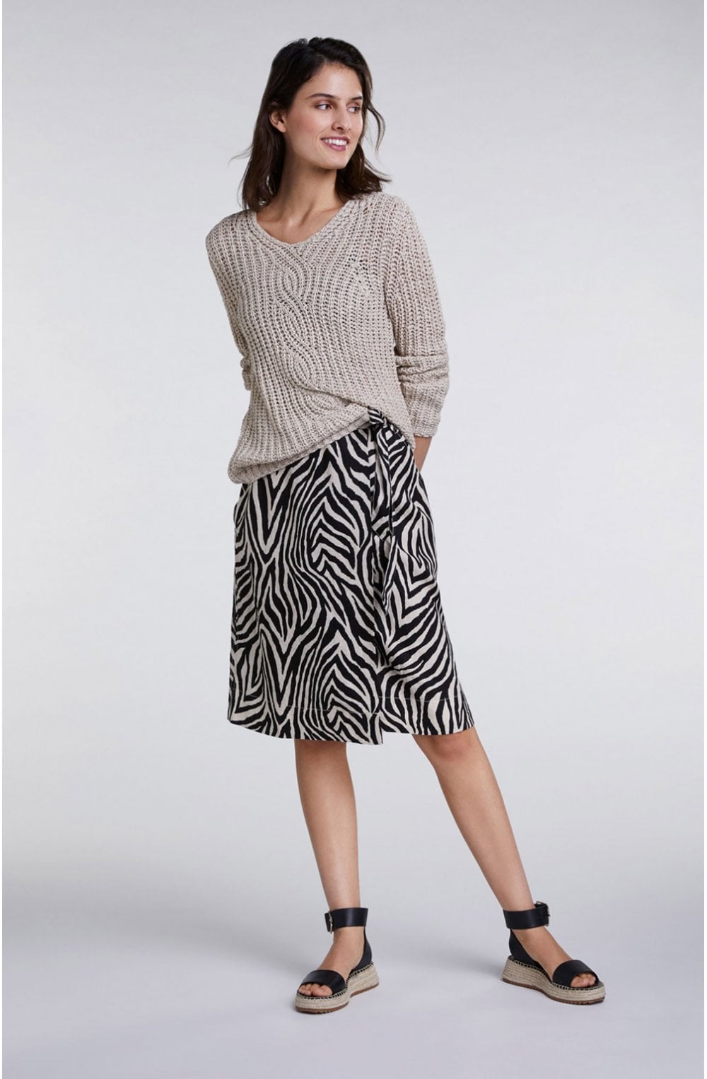 Zebra Print Wrap Skirt