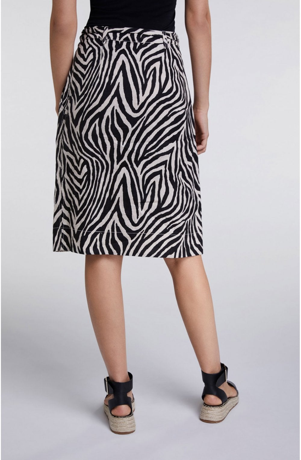 Zebra Print Wrap Skirt