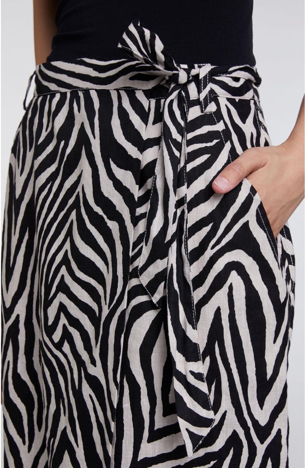 Zebra Print Wrap Skirt