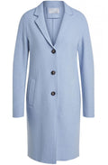Zen Blue Boiled Wool Coat