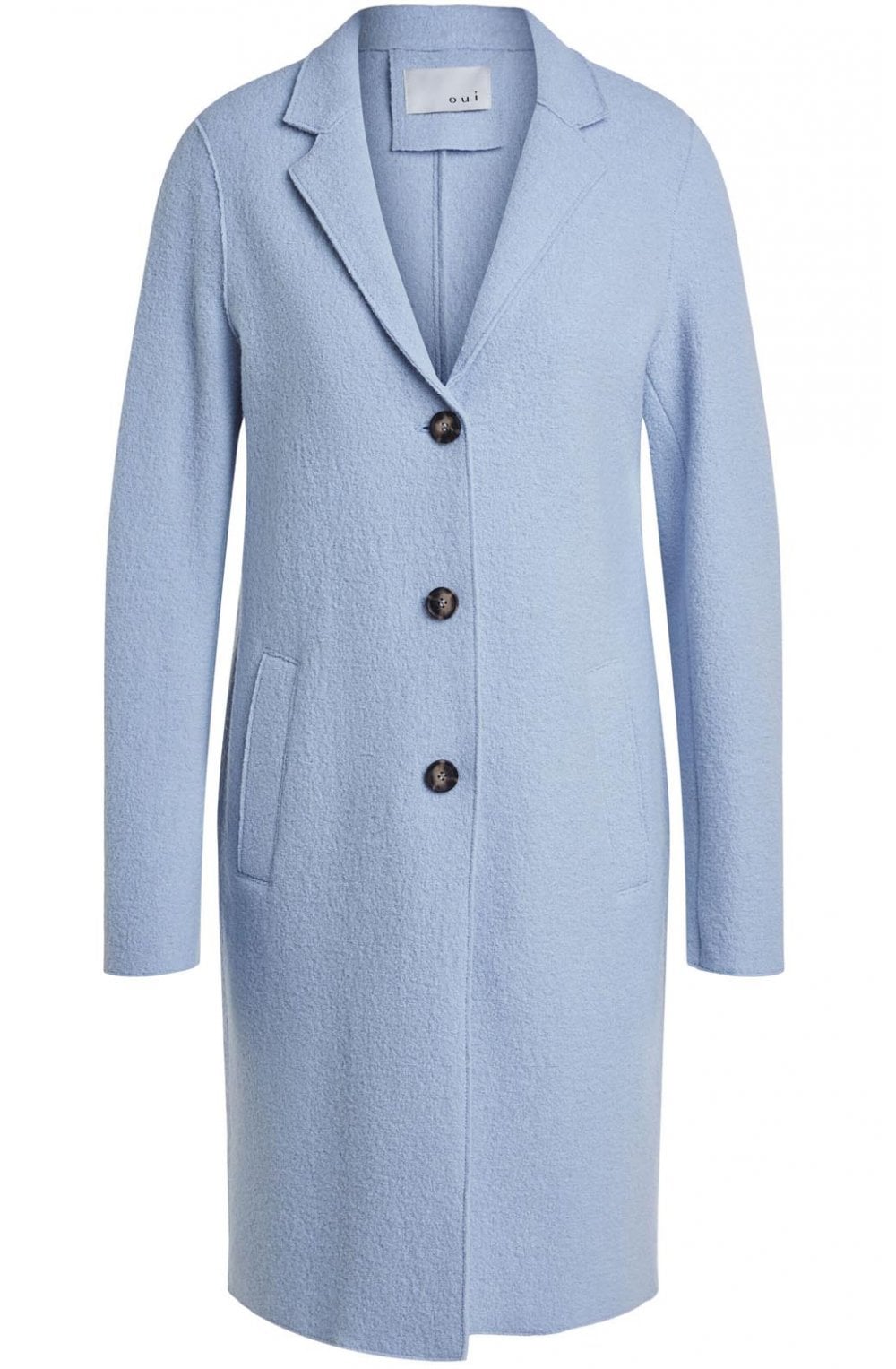 Zen Blue Boiled Wool Coat