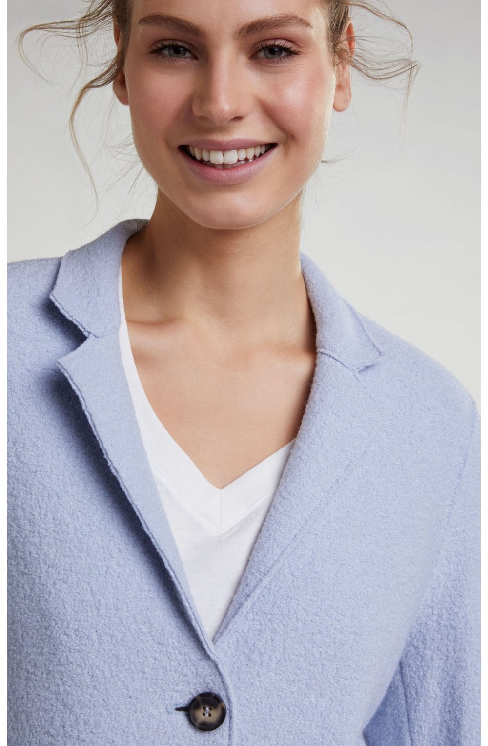 Zen Blue Boiled Wool Coat