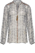 Patterned Chiffon Blouse