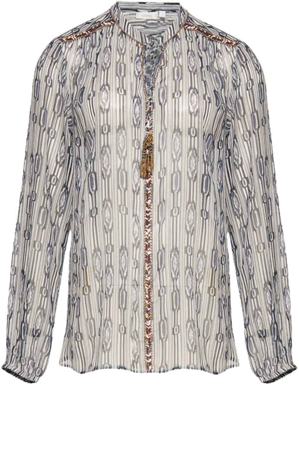 Patterned Chiffon Blouse