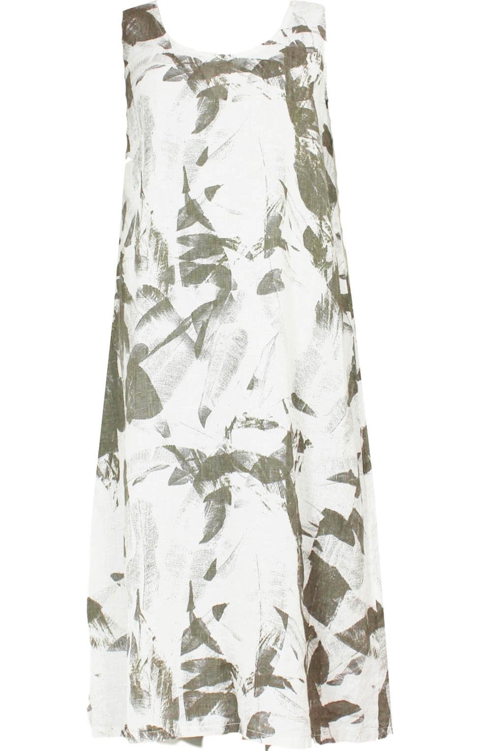 Patterned Linen Dress