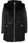Affabile Faux Fur Panel Coat