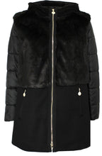 Affabile Faux Fur Panel Coat