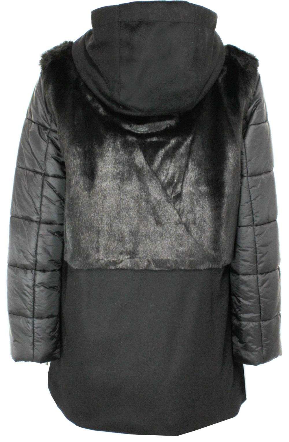 Affabile Faux Fur Panel Coat