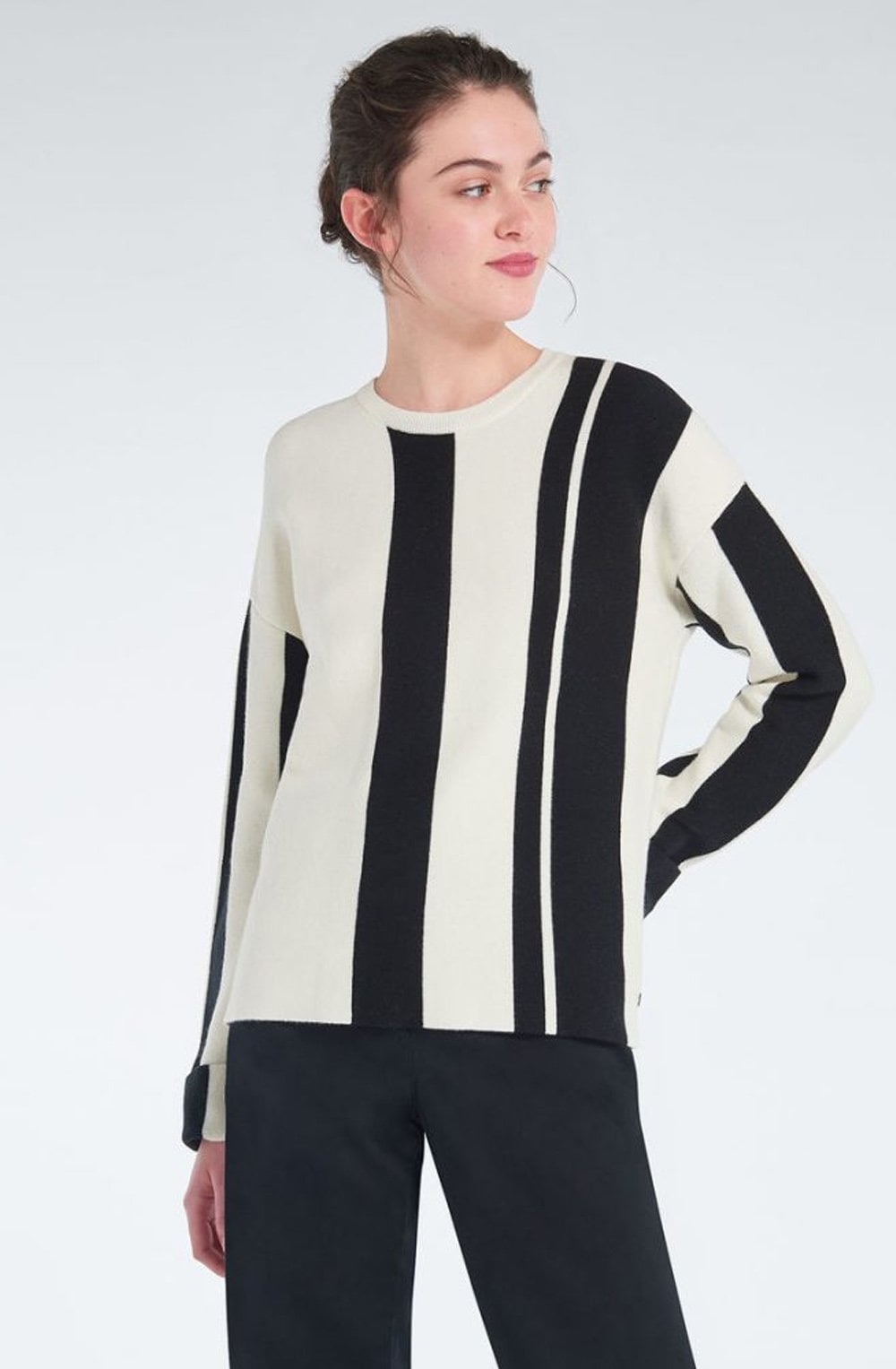 Obliquo Striped Design Sweater